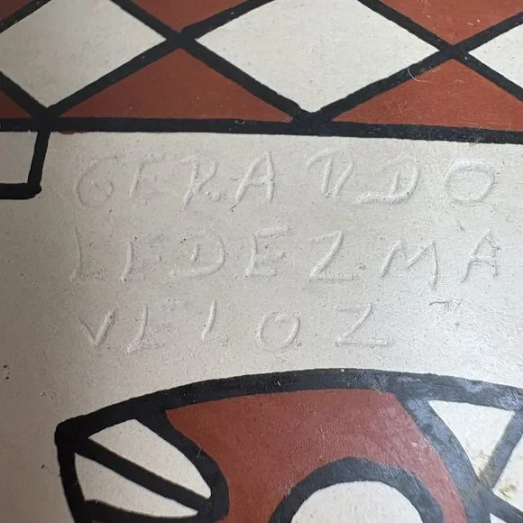 Seed Pot Turtle Fish Maya Ortiz Gerardo Ledezma Veloz Mexican Pottery Signed - Picture 8 of 8